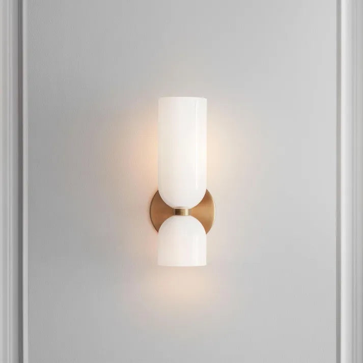 LED Doppelkopf Glas Wandlampe